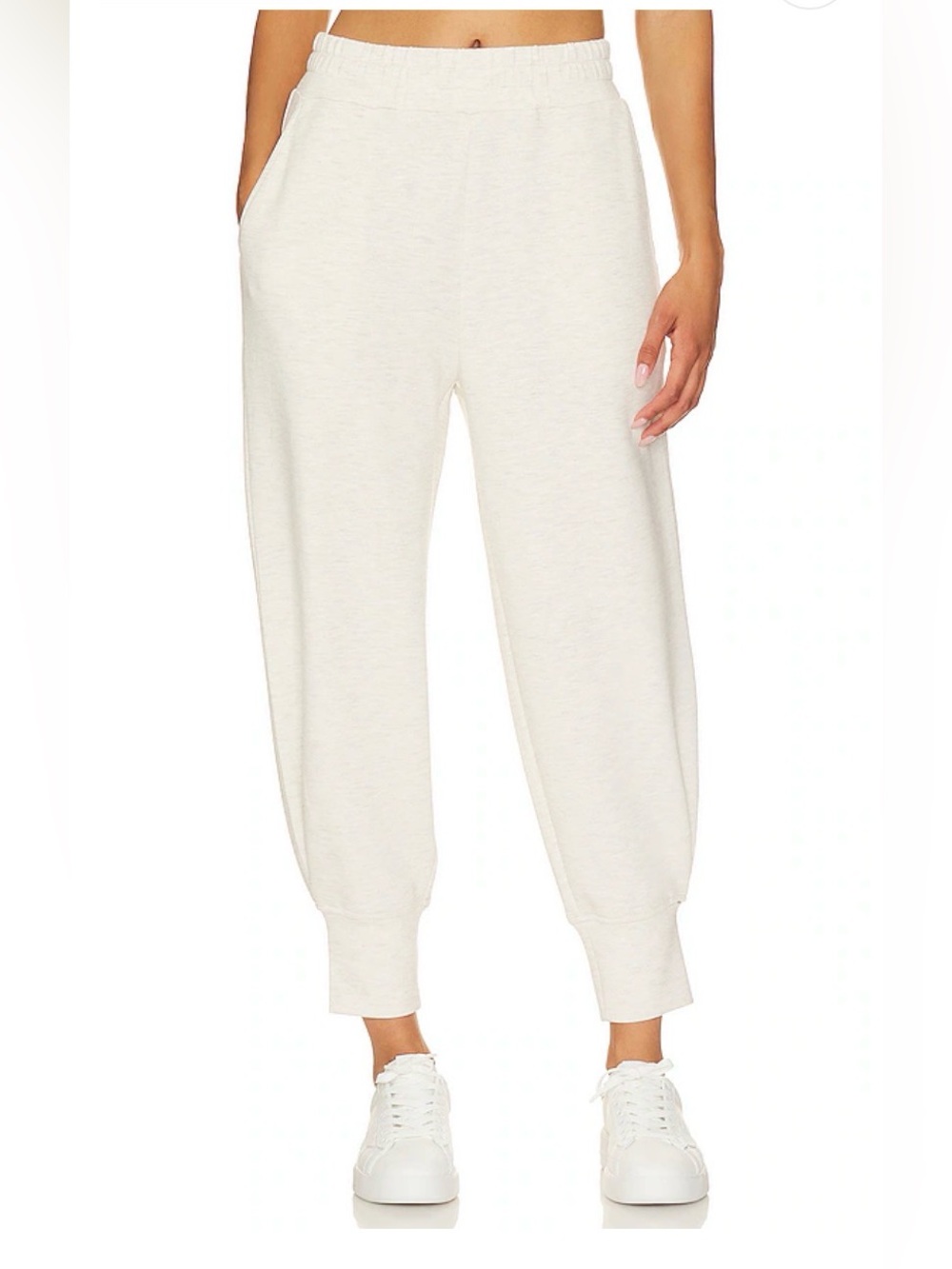 Varley Cream Relaxed Track Joggers